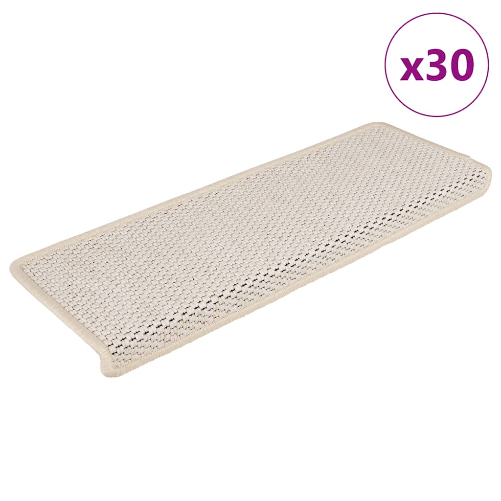 Selvklebende trappematter sisal 30 stk 65x21x4 cm Berber