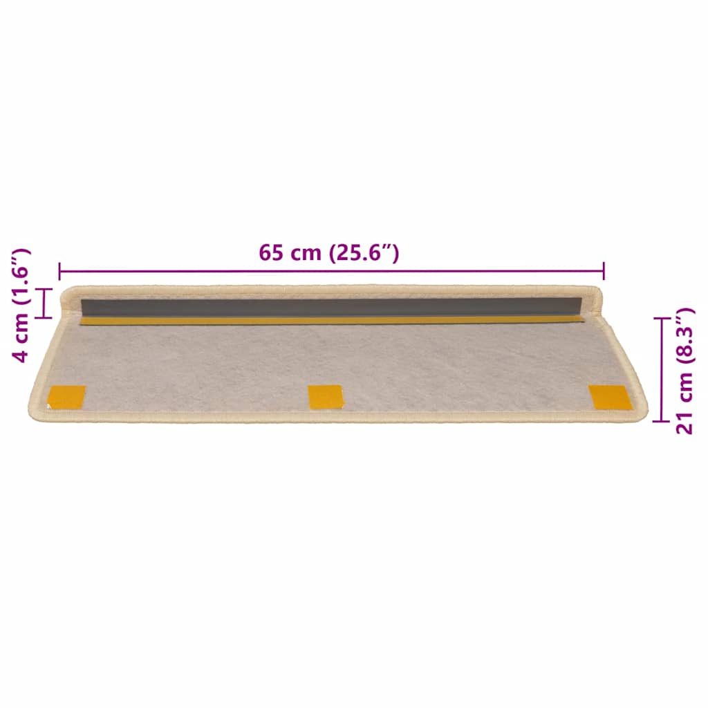 Selvklebende trappematter sisal 30 stk 65x21x4 cm Berber