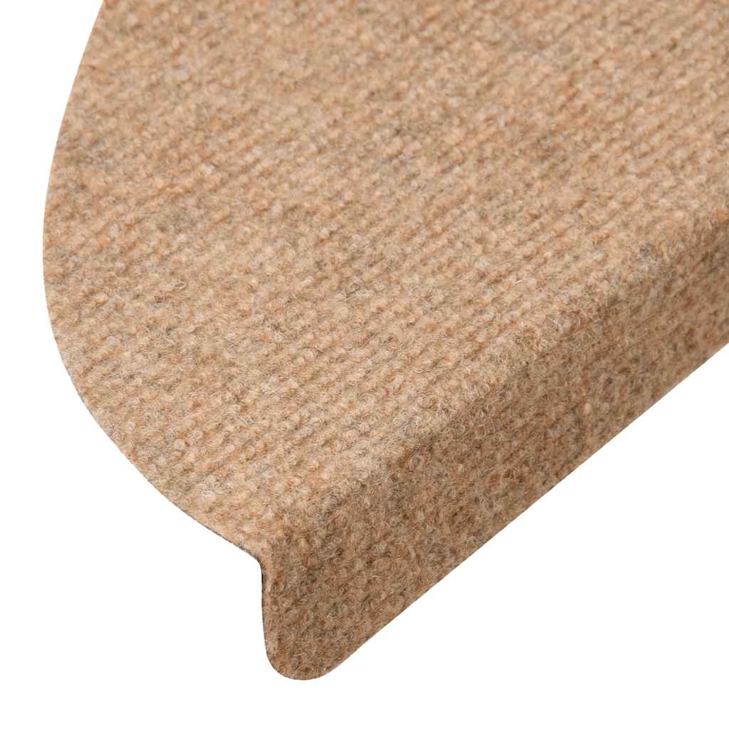 Selvklebende trappematter 20 stk beige 56x17x3 cm