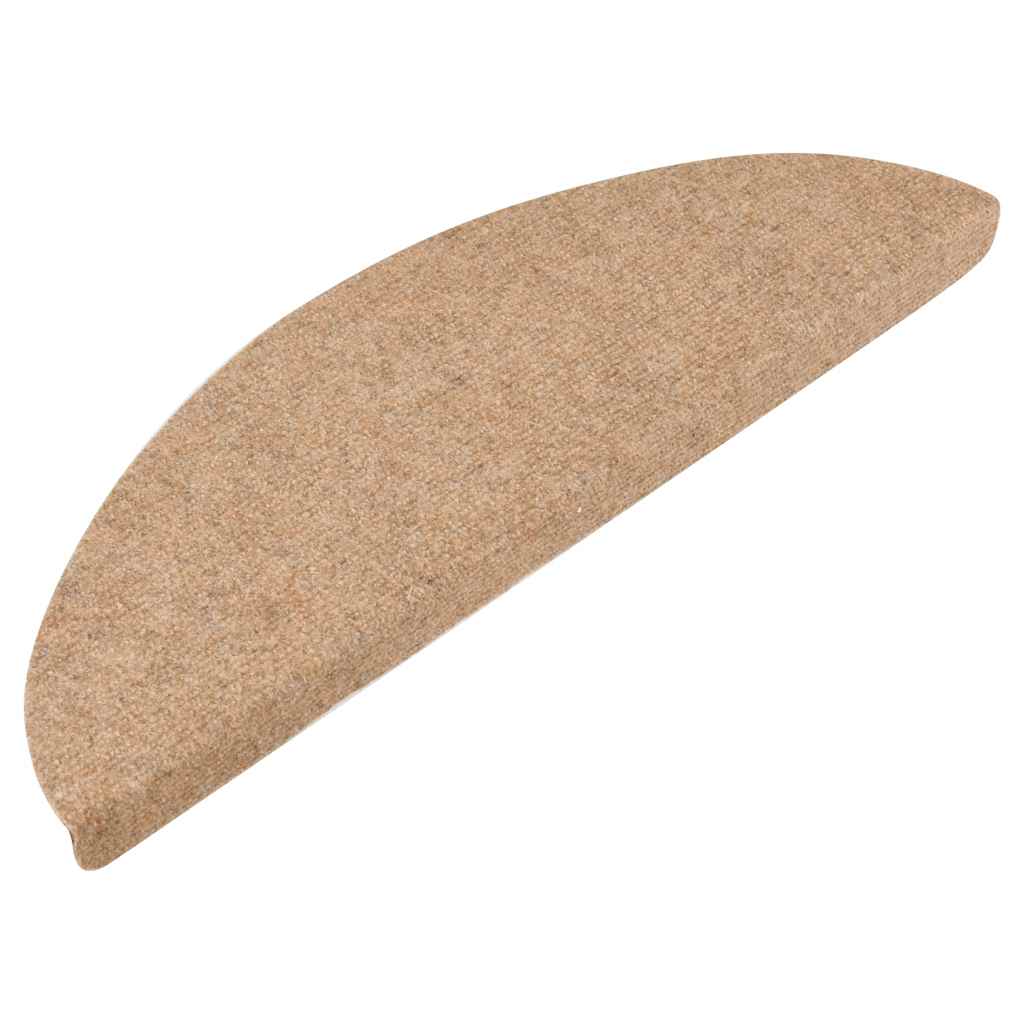 Selvklebende trappematter 30 stk beige 56x17x3 cm