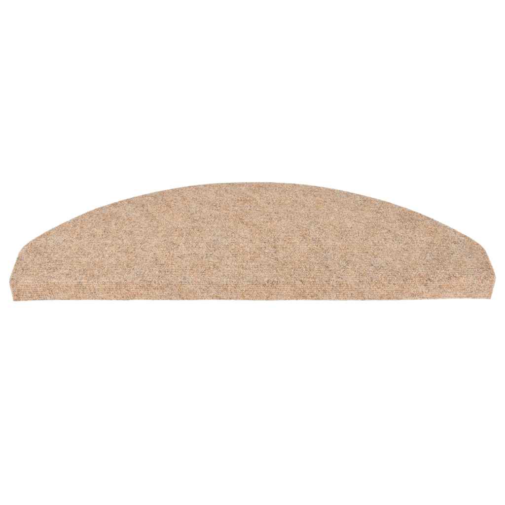 Selvklebende trappematter 30 stk beige 65x22,5x3,5 cm