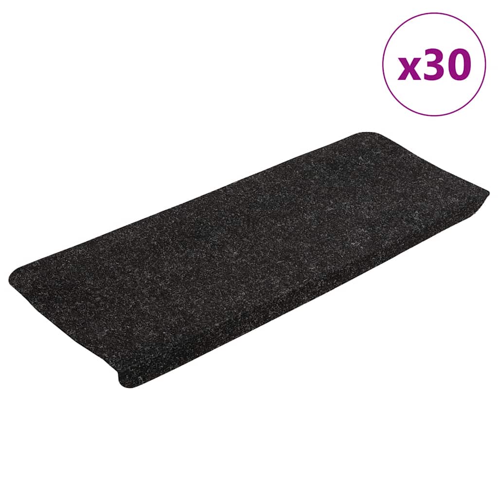 Selvklebende trappematter 30 stk antrasitt 65x24,5x3,5 cm