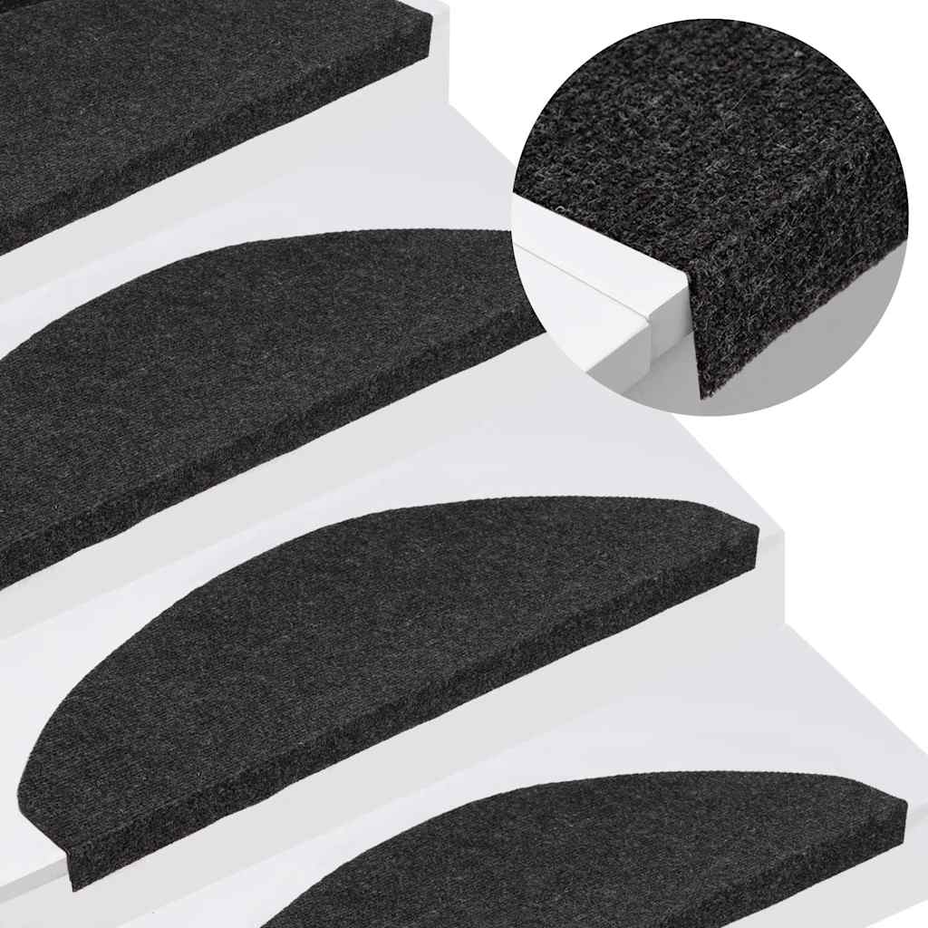 Selvklebende trappematter 20 stk svart 65x22,5x3,5 cm