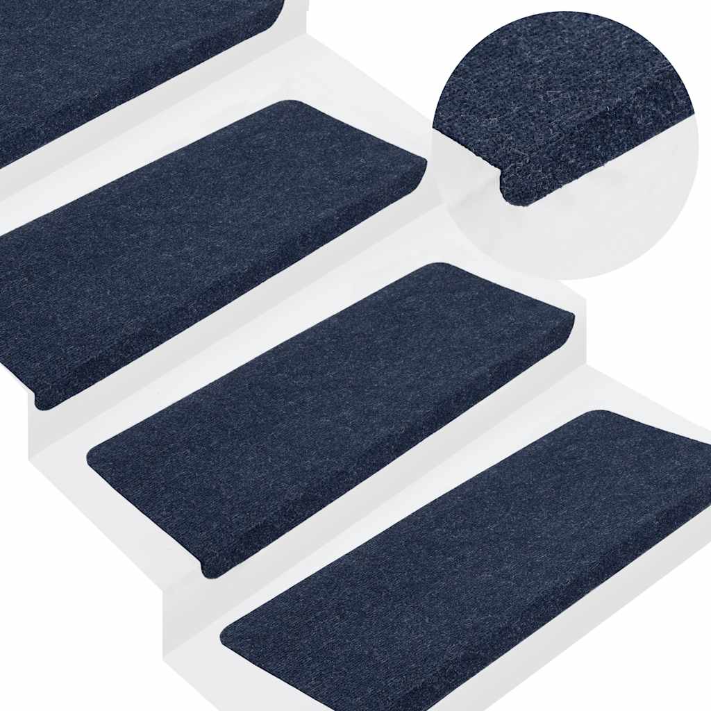 Selvklebende trappematter 30 stk blå 65x24,5x3,5 cm