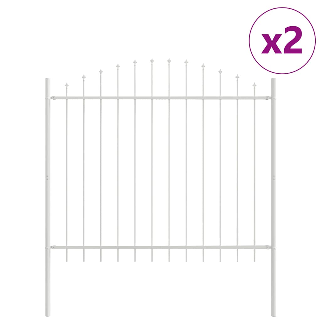 Hage Hegning 2 pcs Hvit 170 x 165 cm Pulverlakkert stål
