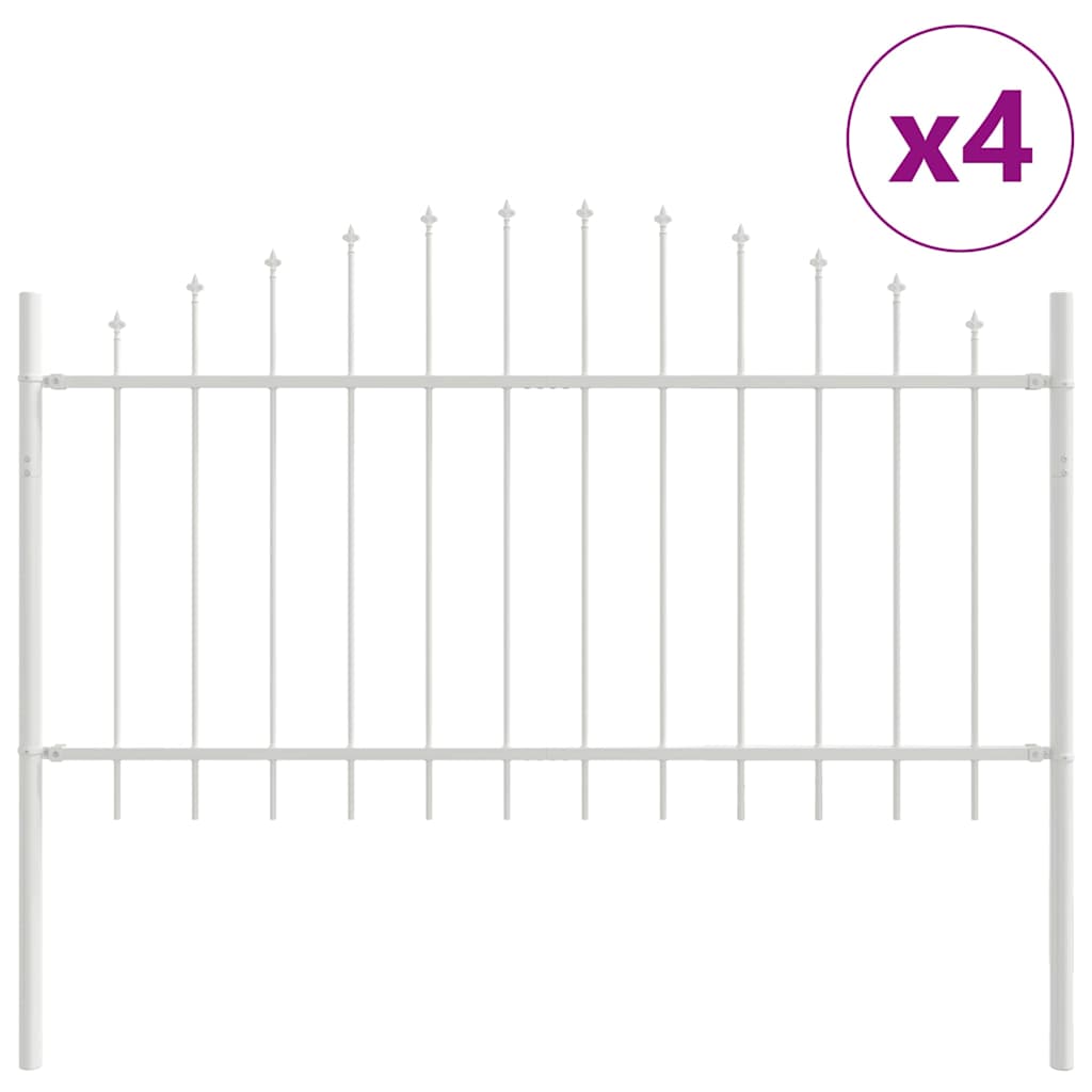 Hage Hegning 4 pcs Hvit 170 x 140 cm Pulverlakkert stål