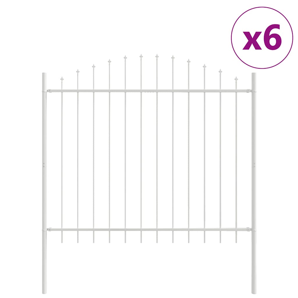 Hage Hegning 6 pcs Hvit 170 x 165 cm Pulverlakkert stål