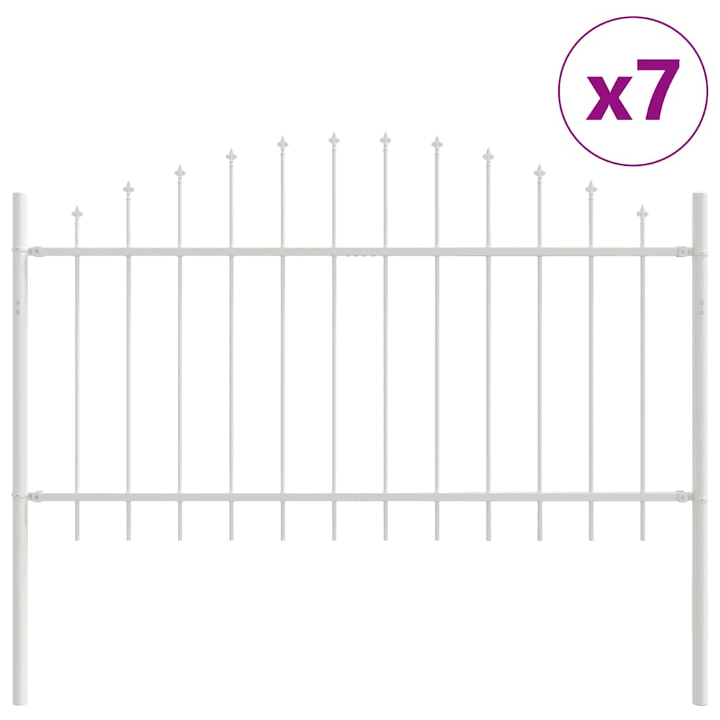 Hage Hegning 7 pcs Hvit 170 x 140 cm Pulverlakkert stål