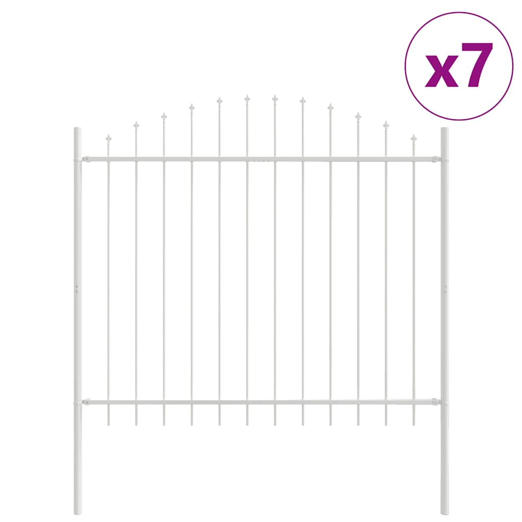 Hage Hegning 7 pcs Hvit 170 x 165 cm Pulverlakkert stål