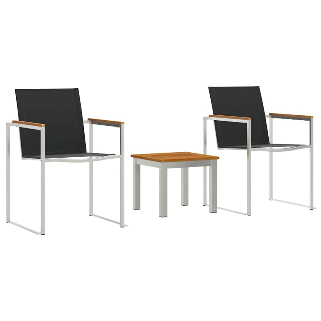 Hage Spisegruppe 3 pcs Brun og svart