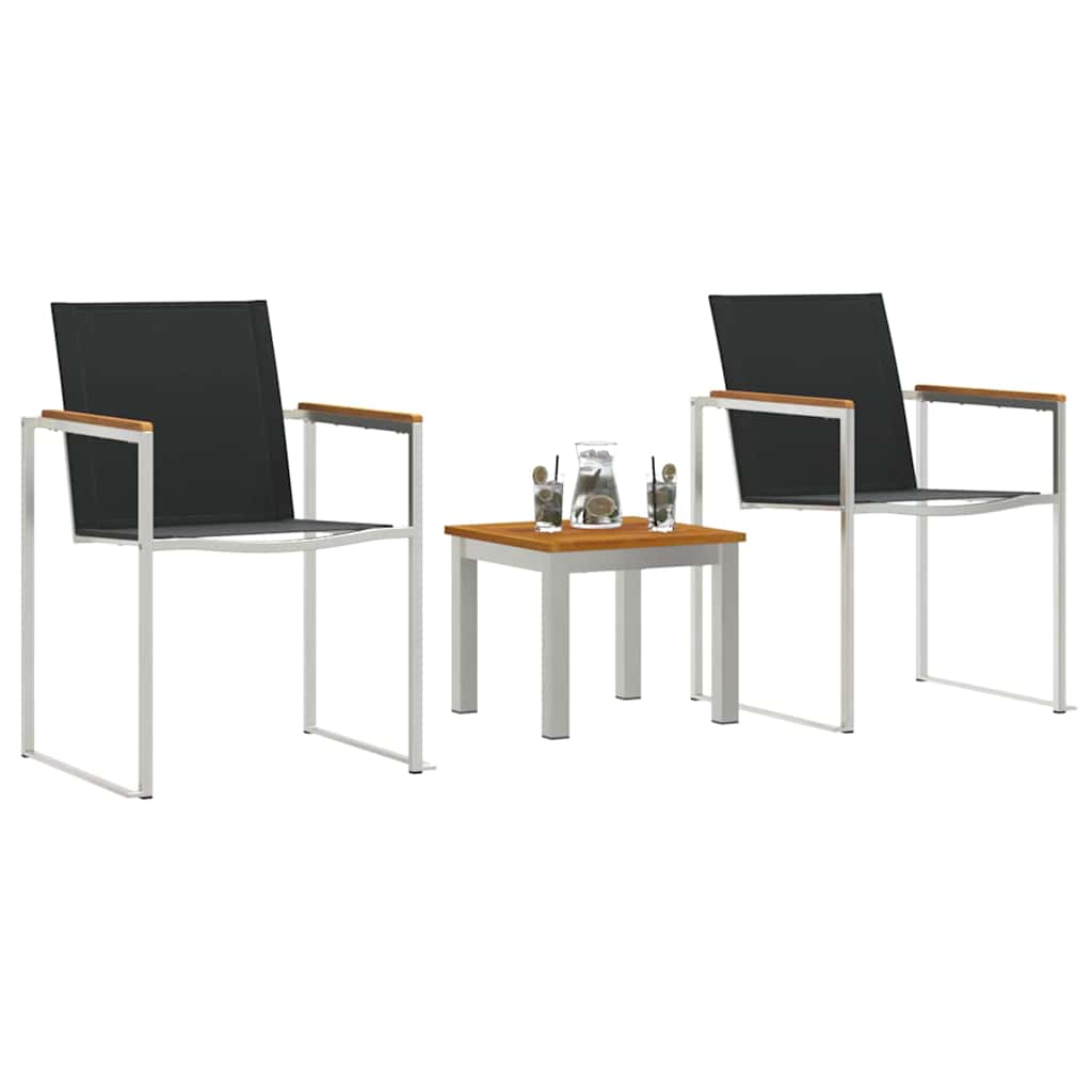 Hage Spisegruppe 3 pcs Brun og svart