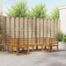 Utendørs sofa-sett 6 pcs Naturlig Solid akasietre
