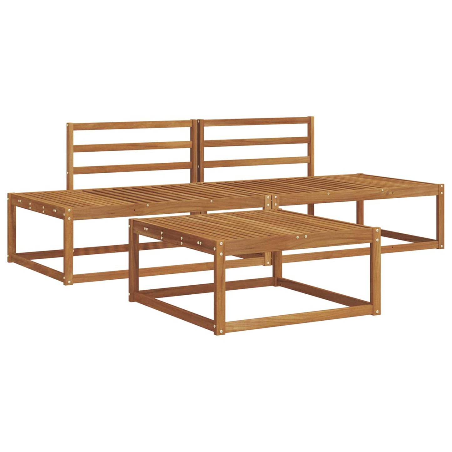 Utendørs sofa-sett Naturlig Solid akasietre