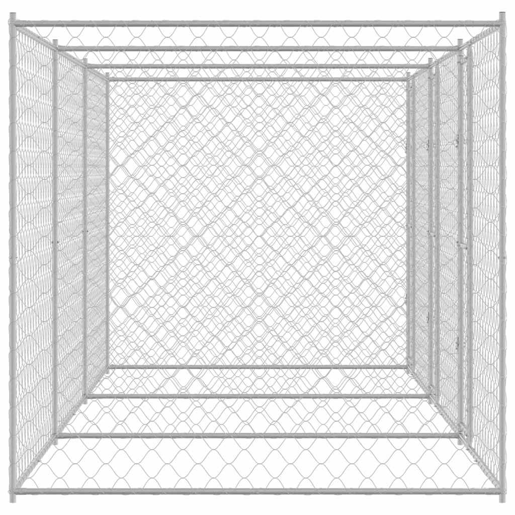 Hundebur sølv 600 x 200 x 200 cm Galvanisert Stål