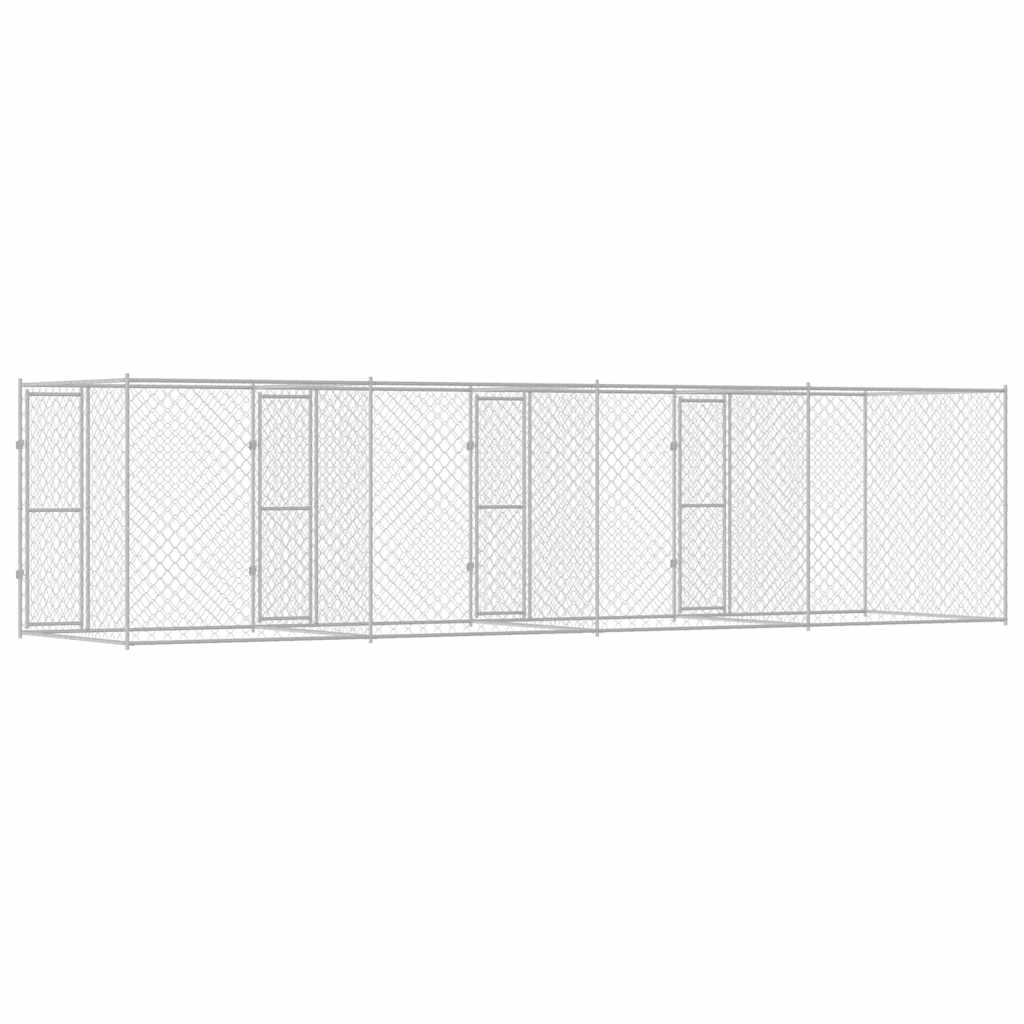 Hundebur sølv 800 x 200 x 200 cm Galvanisert Stål