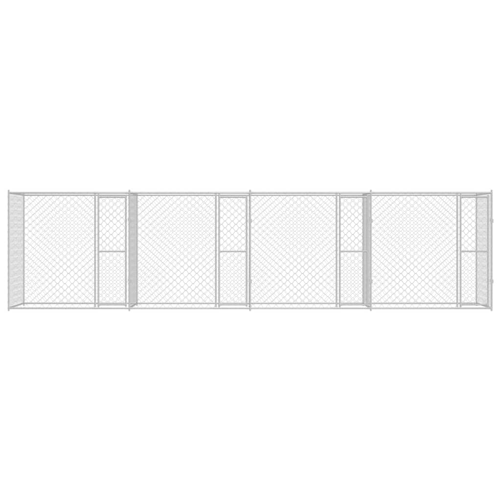 Hundebur sølv 800 x 200 x 200 cm Galvanisert Stål