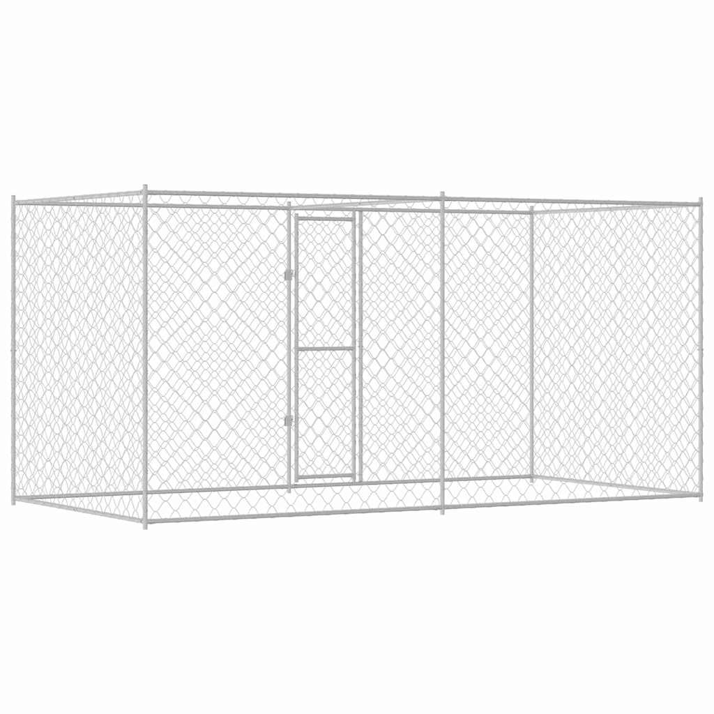 Hundebur sølv 400 x 200 x 200 cm Galvanisert Stål