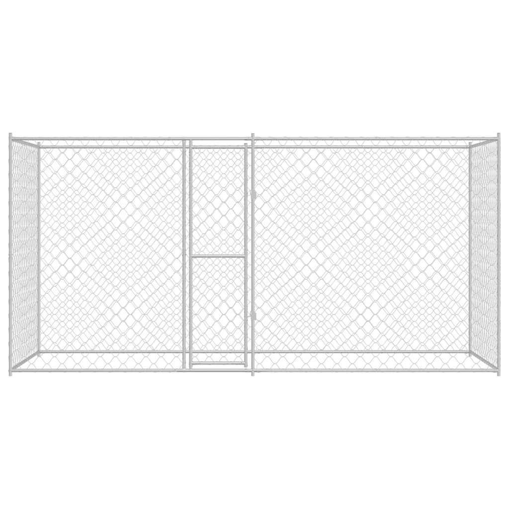 Hundebur sølv 400 x 200 x 200 cm Galvanisert Stål