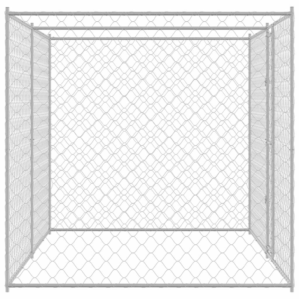 Hundebur sølv 400 x 200 x 200 cm Galvanisert Stål