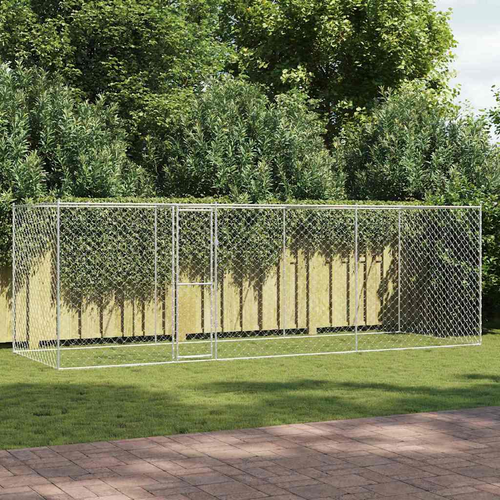 Hundebur sølv 600 x 200 x 200 cm Galvanisert Stål