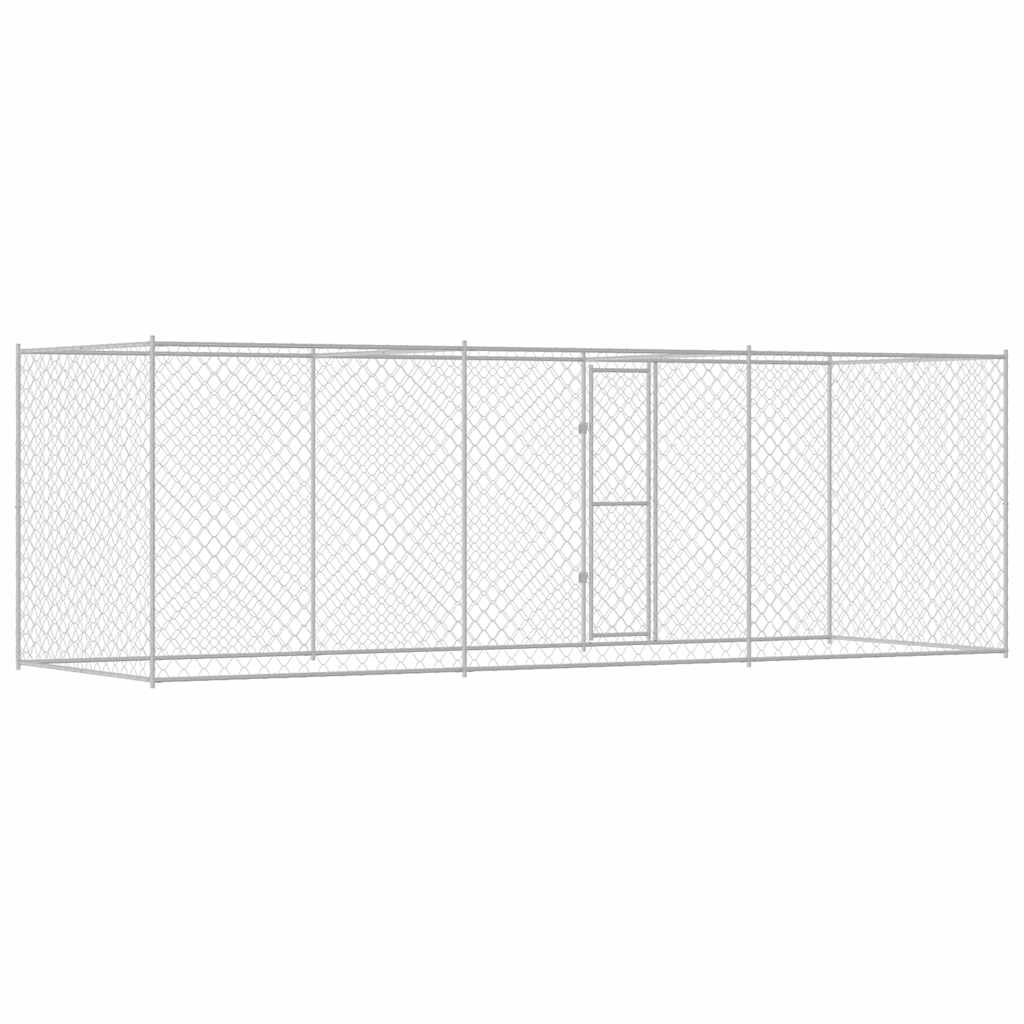 Hundebur sølv 600 x 200 x 200 cm Galvanisert Stål