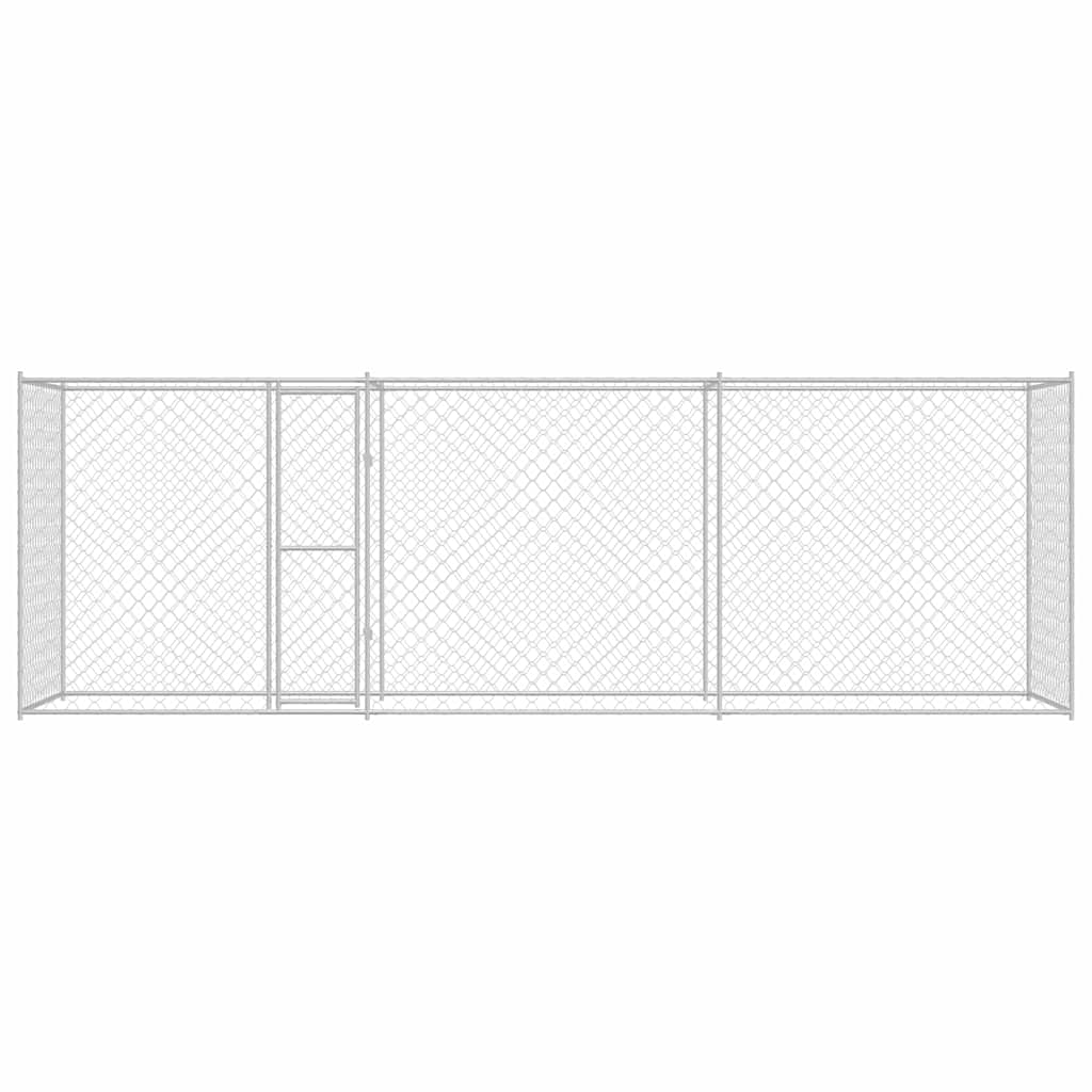 Hundebur sølv 600 x 200 x 200 cm Galvanisert Stål