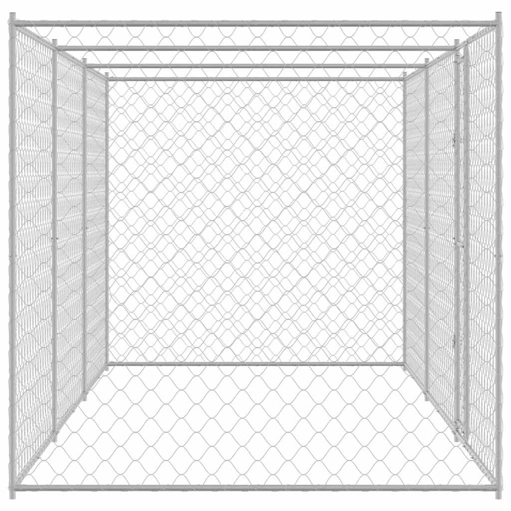 Hundebur sølv 600 x 200 x 200 cm Galvanisert Stål