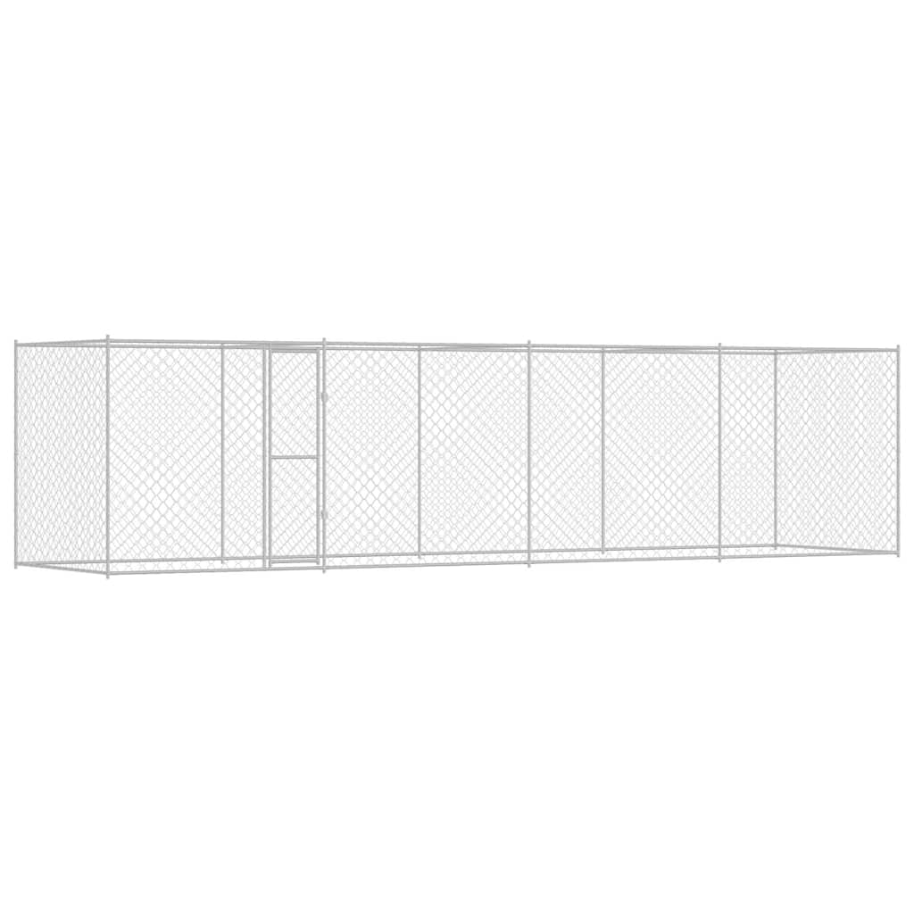 Hundebur sølv 800 x 200 x 200 cm Galvanisert Stål