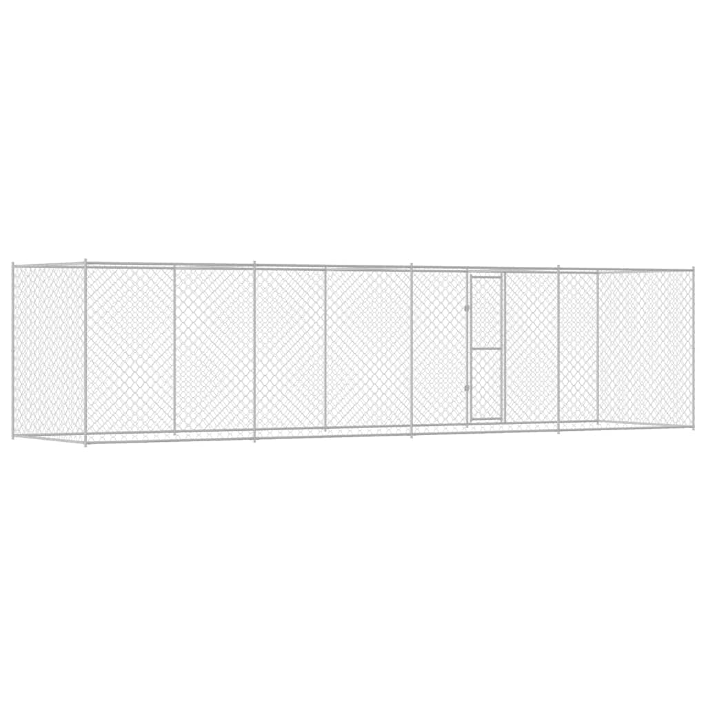 Hundebur sølv 800 x 200 x 200 cm Galvanisert Stål