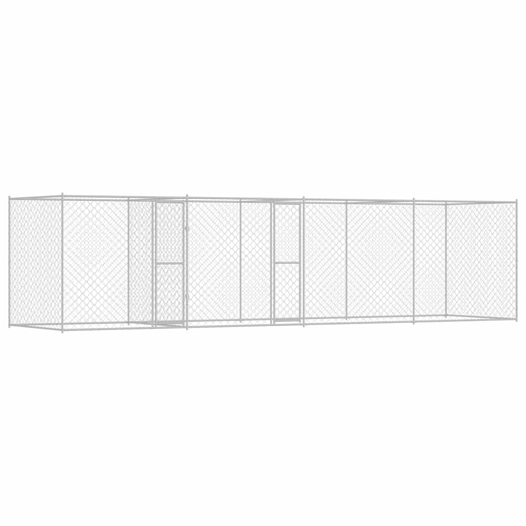 Hundebur sølv 600 x 200 x 200 cm Galvanisert Stål