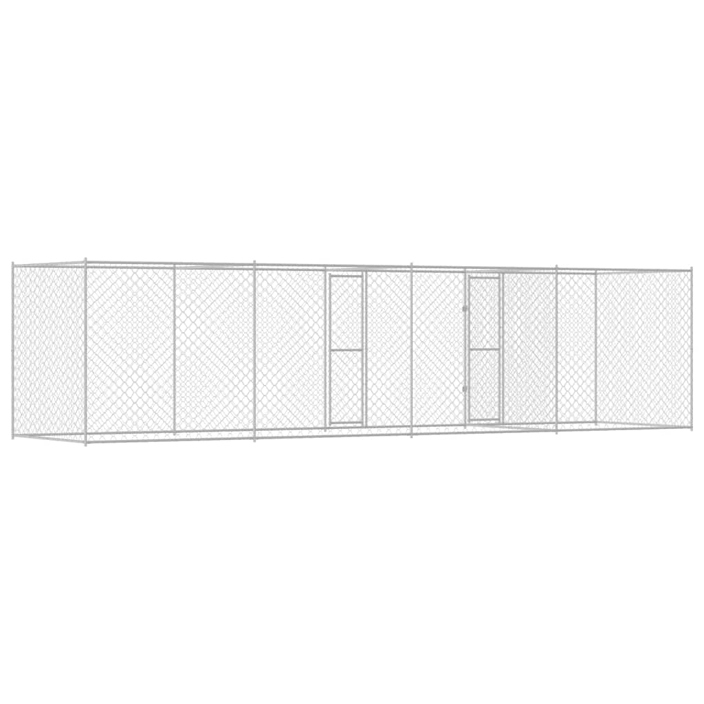 Hundebur sølv 600 x 200 x 200 cm Galvanisert Stål