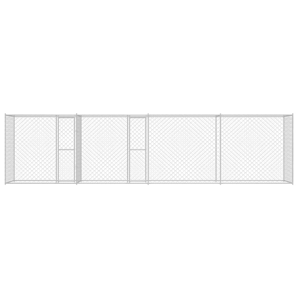 Hundebur sølv 600 x 200 x 200 cm Galvanisert Stål