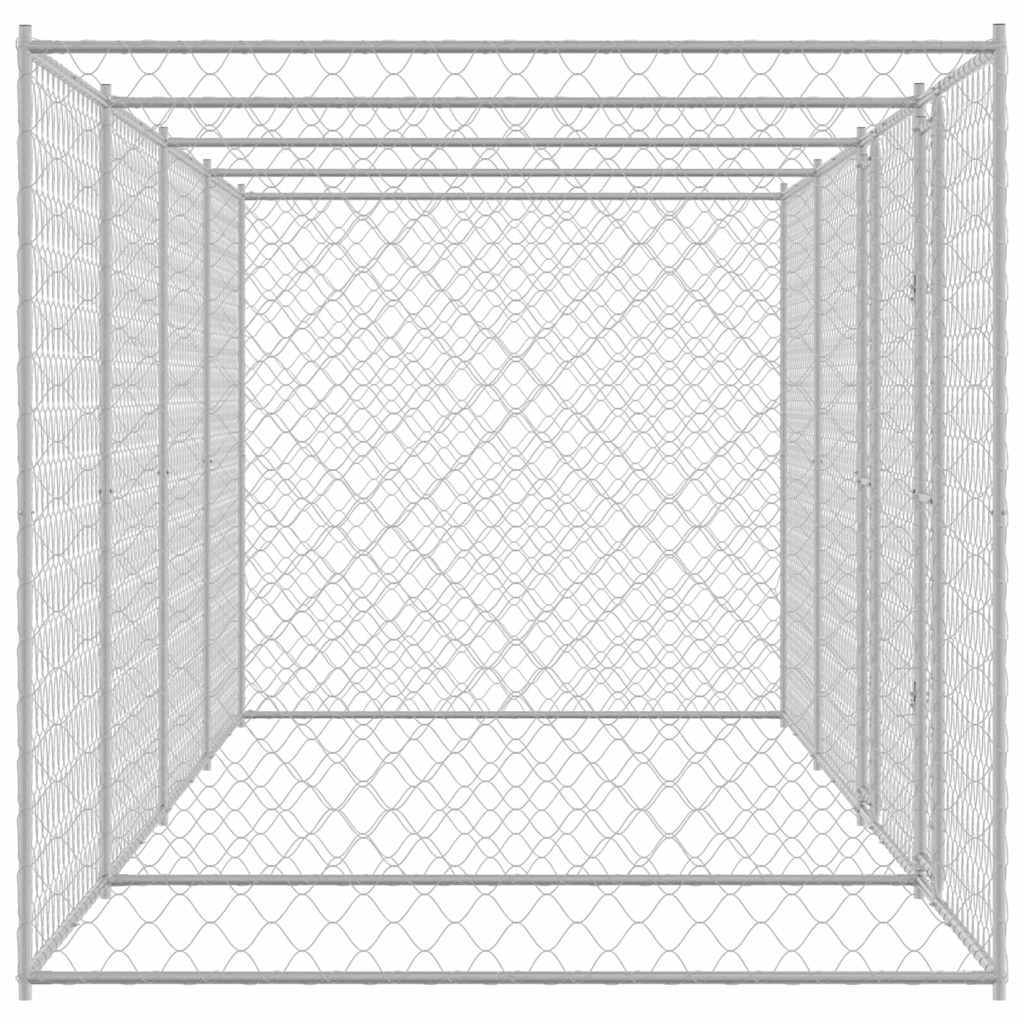Hundebur sølv 600 x 200 x 200 cm Galvanisert Stål