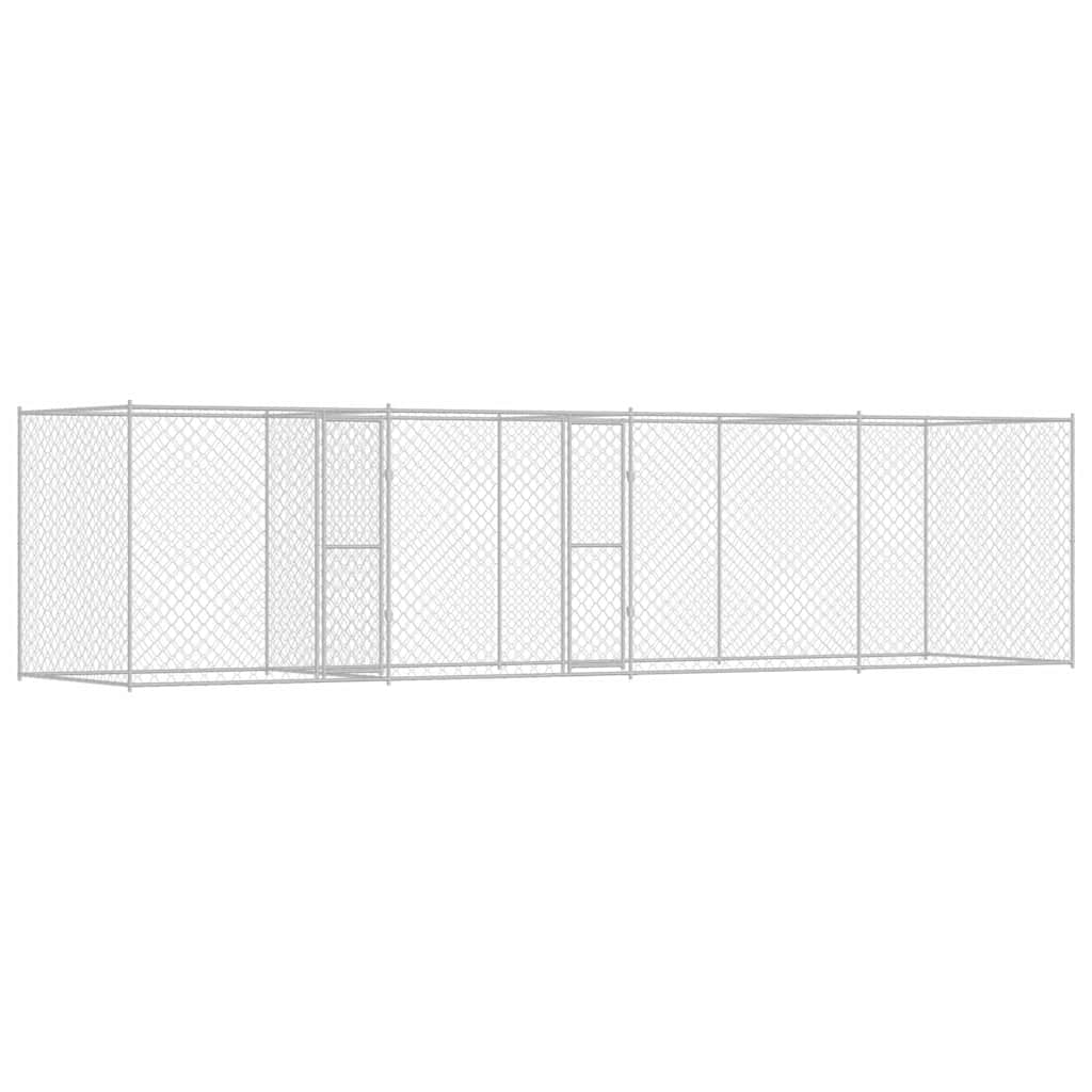 Hundebur sølv 800 x 200 x 200 cm Galvanisert Stål