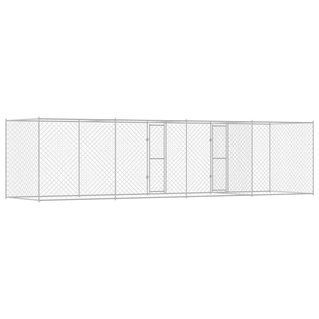 Hundebur sølv 800 x 200 x 200 cm Galvanisert Stål
