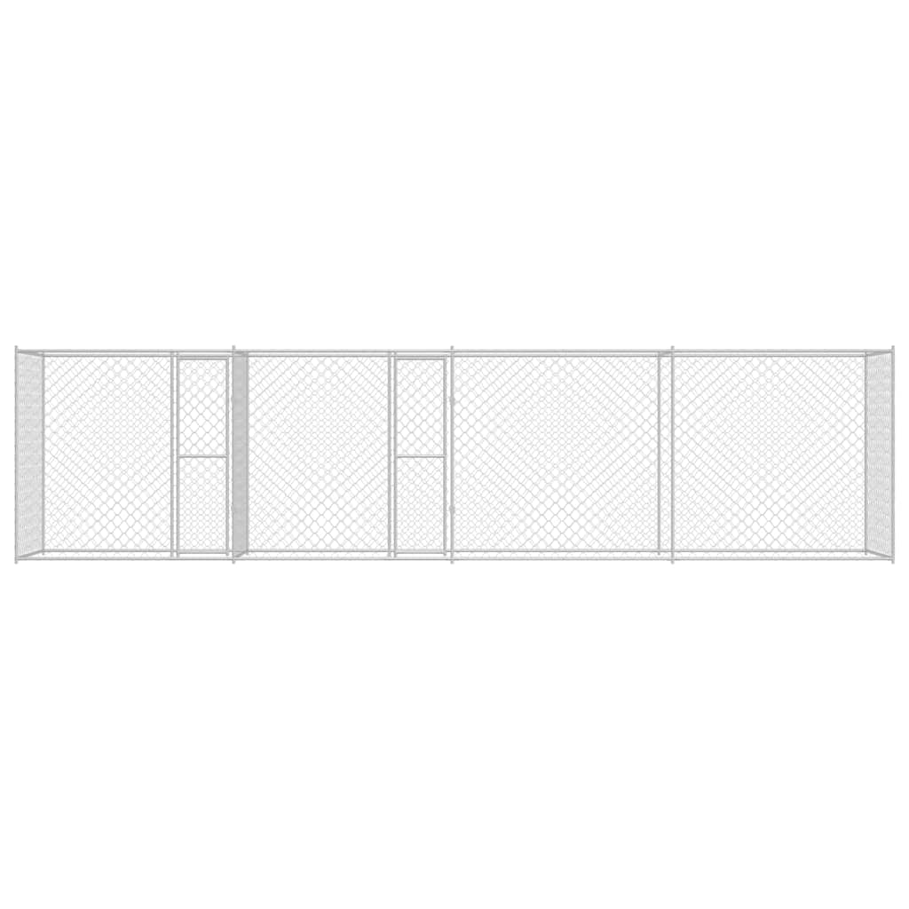 Hundebur sølv 800 x 200 x 200 cm Galvanisert Stål