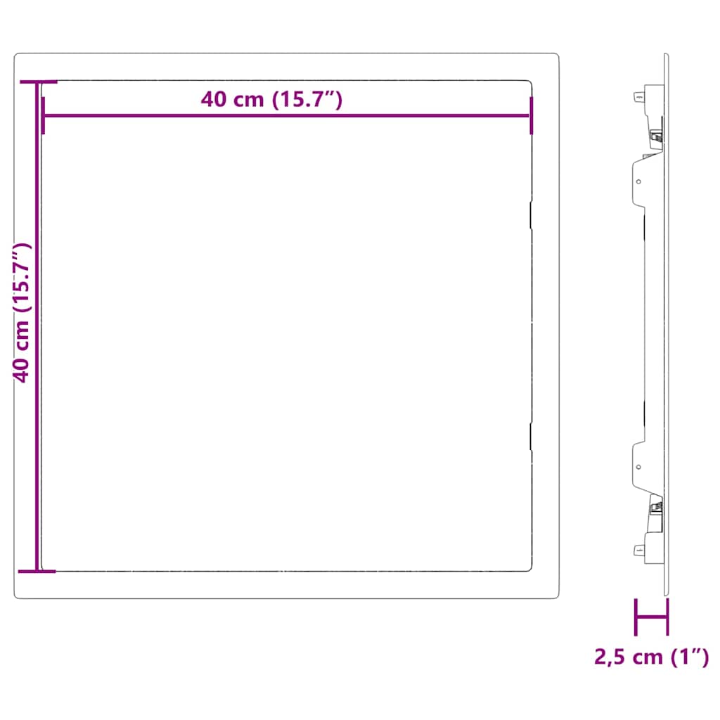 Tilkomstpaneler Hvit 40 x 40 cm ABS-plast