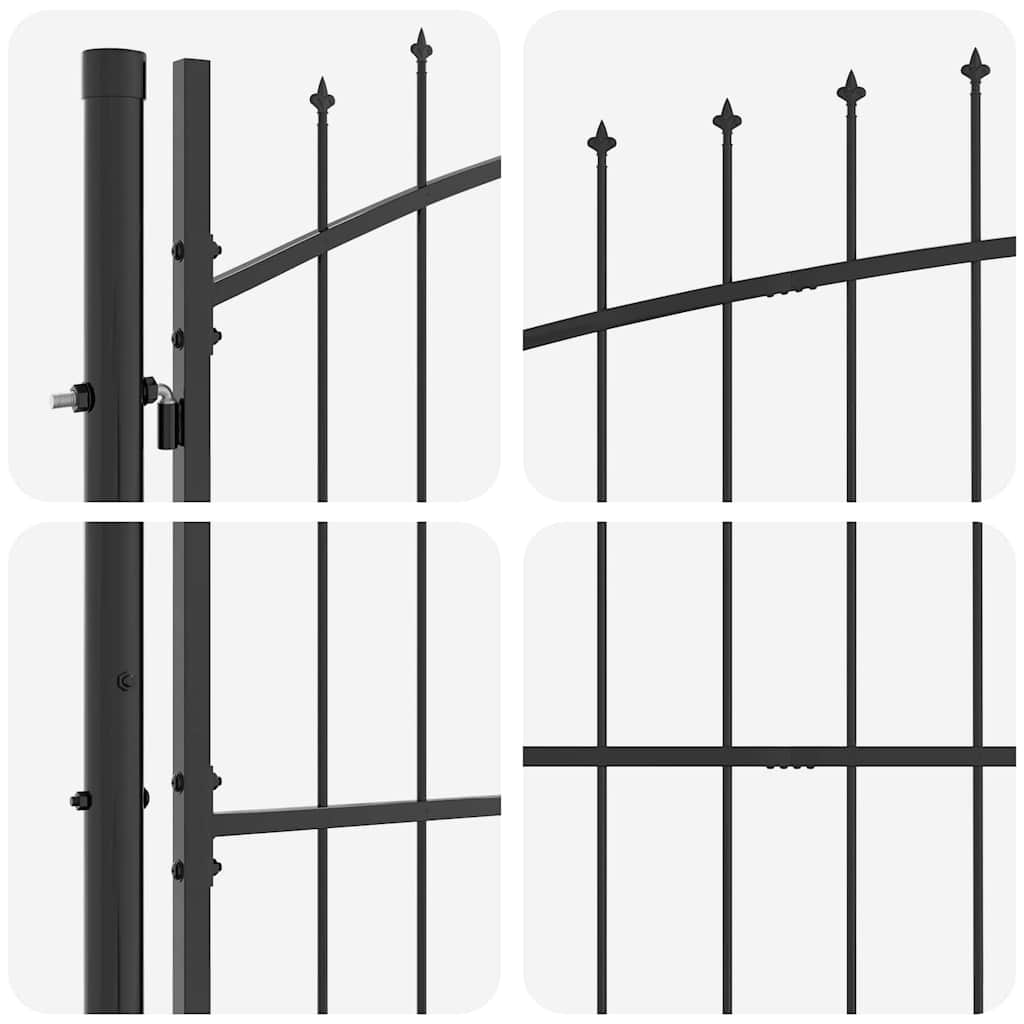 Dobbeltport med lås Woerden Grå 400 x 174,5 cm Stål
