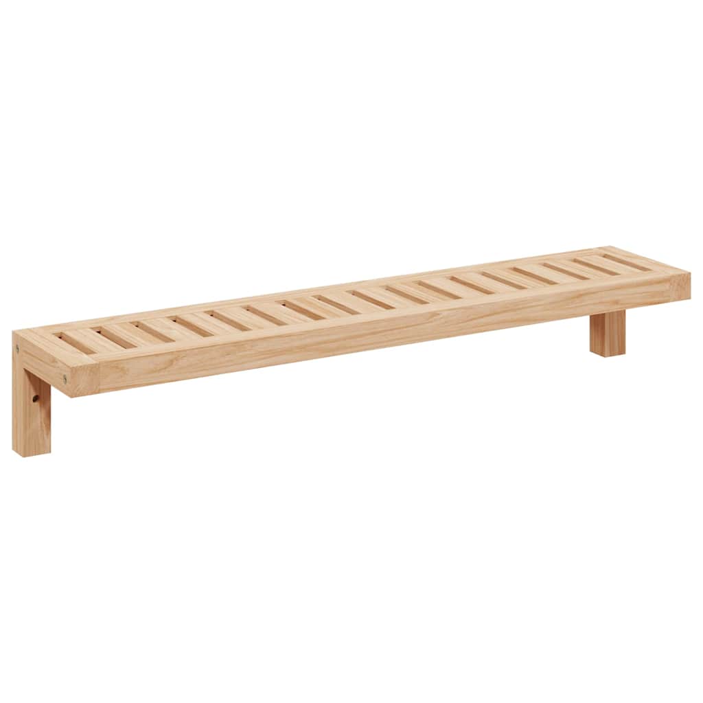 Vegghengt Hylle Naturlig 62 x 10 x 12,5 cm Massiv valnøtttre