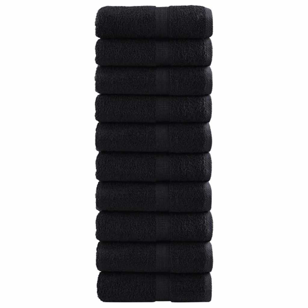 Gjesthåndkle SOLUND 50 pcs Svart 30 x 30 cm 550 gsm