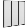 Dusjvegg Svart 120 x 2 x 117 cm Aluminium