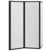 Dusjvegg Svart 120 x 2 x 117 cm Aluminium