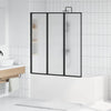 Dusjvegg Svart 132 x 2 x 140 cm Aluminium