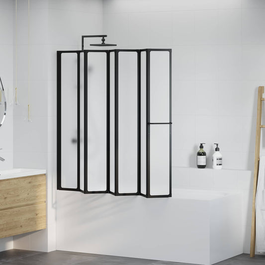 Dusjvegg Svart 168 x 140 cm Aluminium