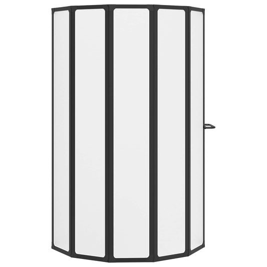Dusjvegg Svart 168 x 140 cm Aluminium