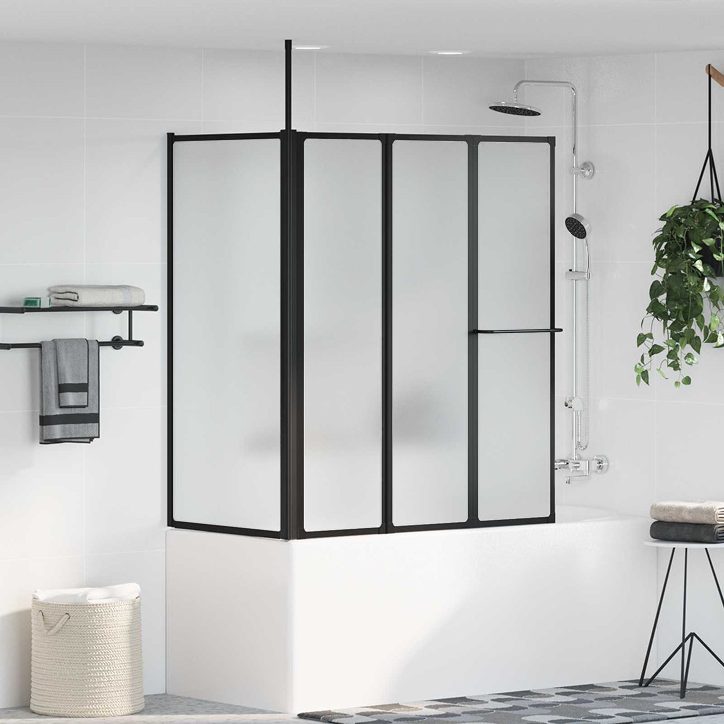 Dusjvegg Hvit 120 x 70 x 137 cm Aluminium