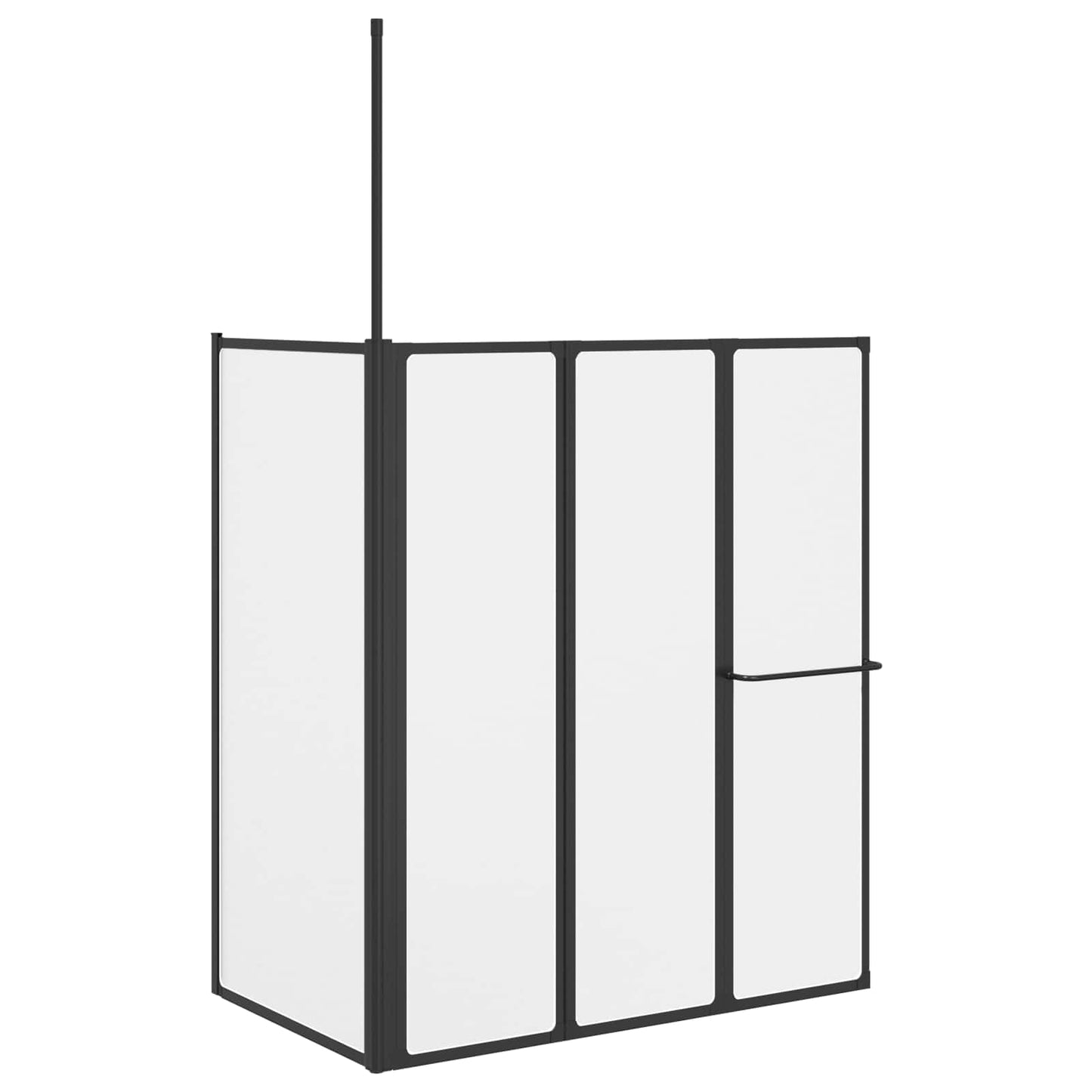 Dusjvegg Hvit 120 x 70 x 137 cm Aluminium
