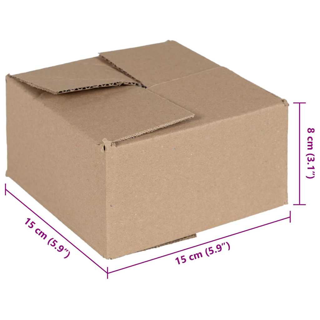 Sammenleggbar boks 50 pcs Naturlig 15 x 15 x 8 cm Papp