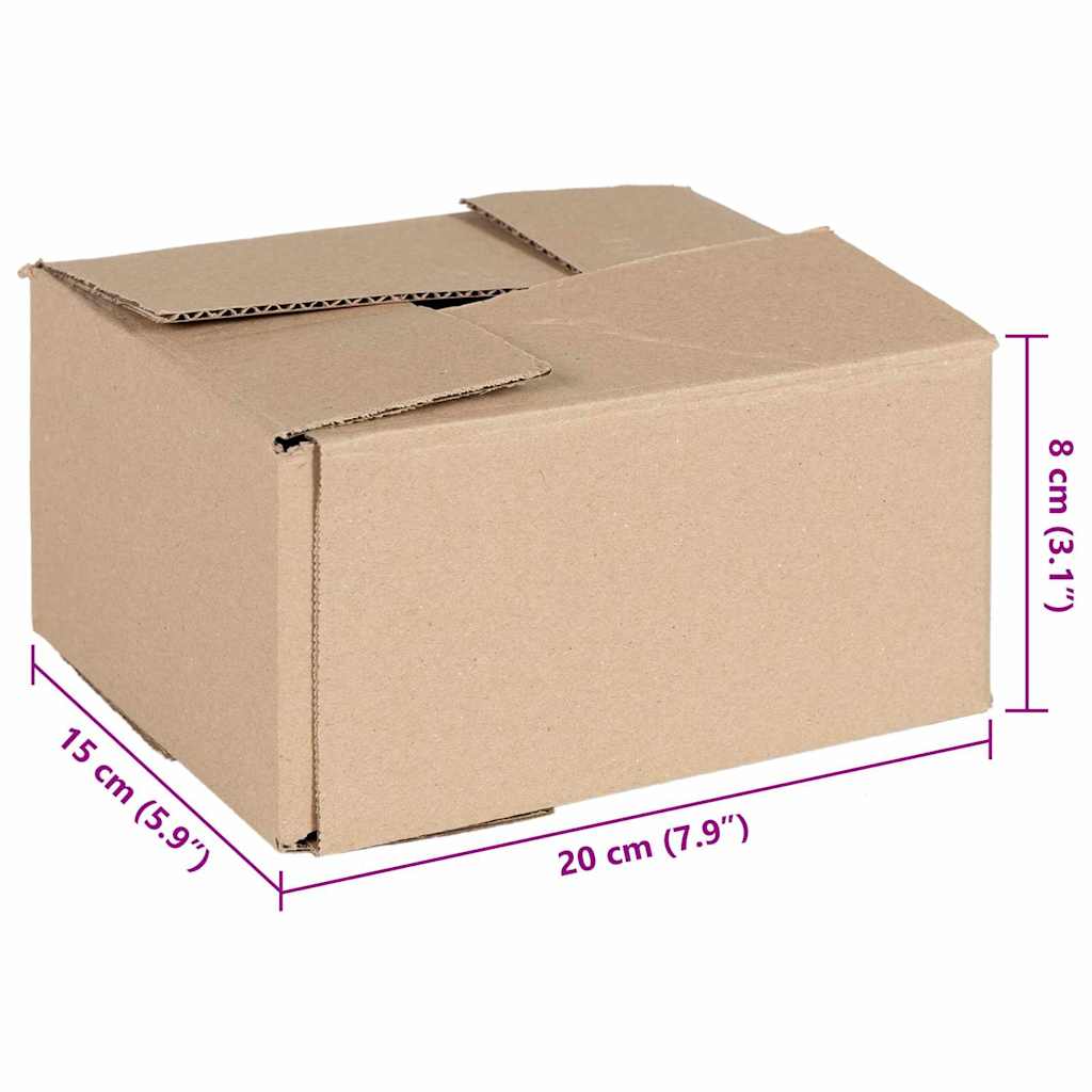 Sammenleggbar boks 50 pcs Naturlig 20 x 15 x 10 cm Papp