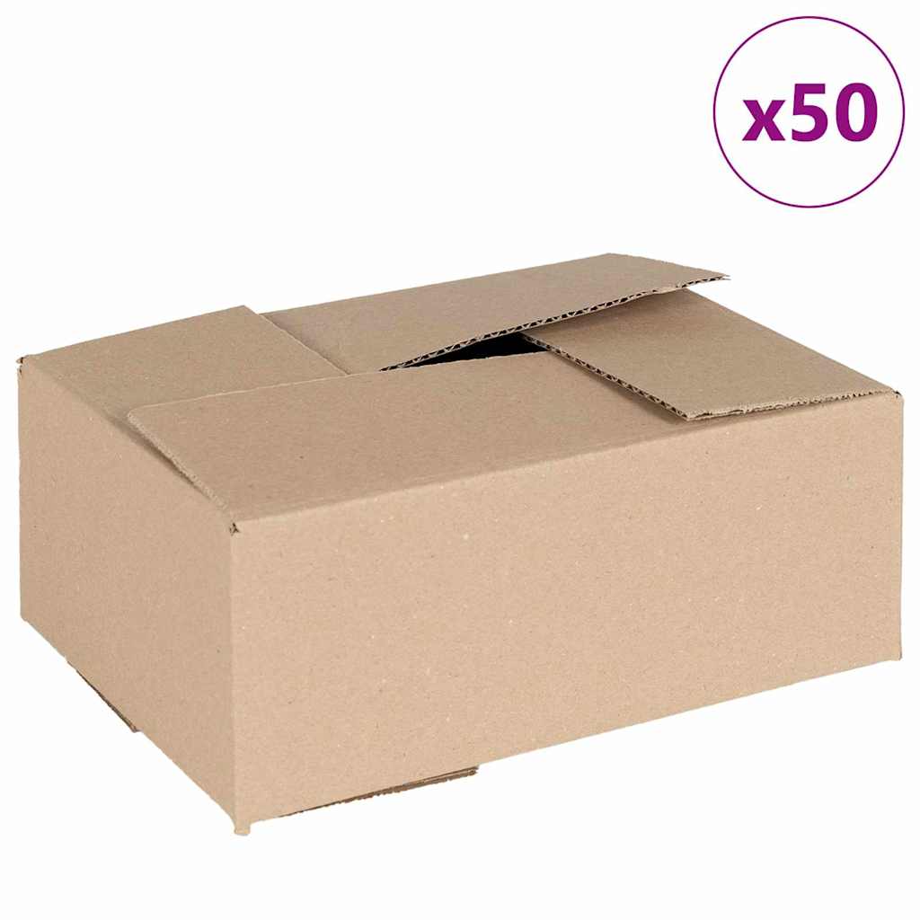 Sammenleggbar boks 50 pcs Naturlig 25 x 17,5 x 10 cm Papp